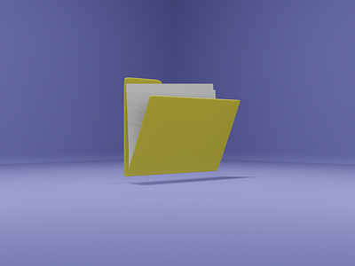 3D Illustration of Smartphone's My Files Icon