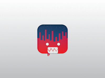 Big boys play at night app icon illustrated
