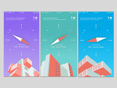 City walking tour compass