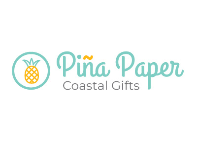 Pinapaper Logo beach coastal lifestyle logo tropical