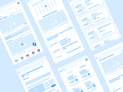 Learning App Wireframes