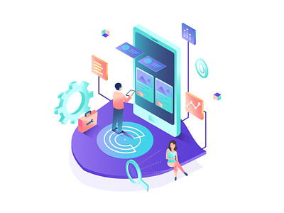 Isometric Illustration for global product