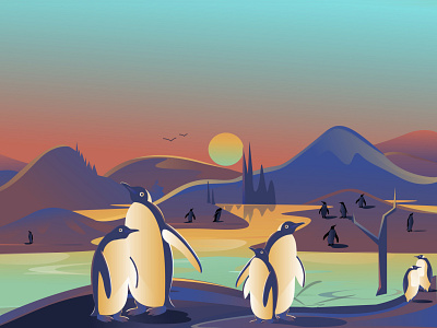 Penguin Awareness Day 2020 app australia crazydes crazydes studio design global warming illustration modern nature penguin awareness pray save ux ux ui weather wildlife