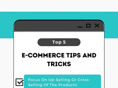 Top 5 E-Commerce Tips And Tricks ecommerce guides ecommerce tips illustration infographic seo tips for business