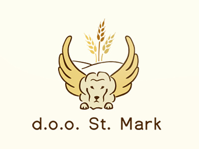 St. Mark logo design branding cereal design field lion logo mark st. wheat wing winged