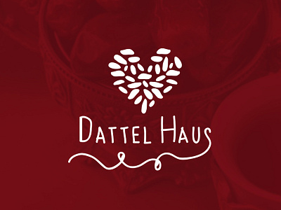 Dattel Haus Logo Design branding date dattel haus heart house logo