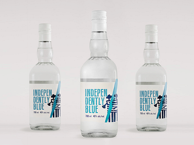 Independently Blue Rakia Design alternative awesome blue branding design label logo musician