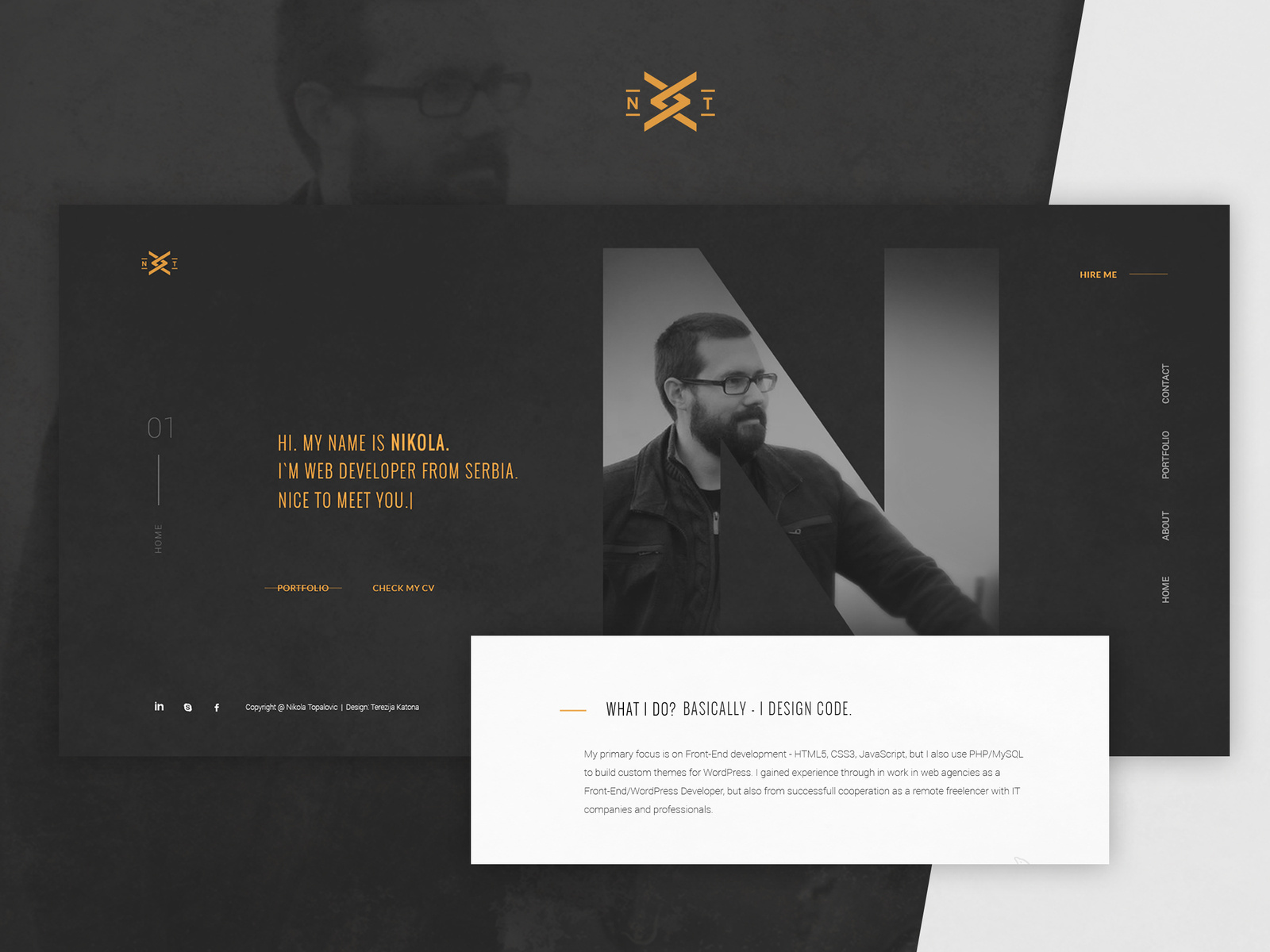 Frontend Developer Website Design By Terezija (katona) Stanić On Dribbble