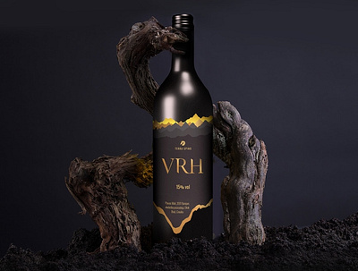 Vrh - Wine label design brač croatia different golden label luxury modern mountain serif unique wine