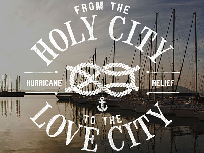 Holy City Hurricane Relief for Saint John charleston hurricane relief logo nautical saint john