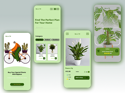 plants 3d animation branding design graphic design green home homeplants logo motion graphics plants ui ux