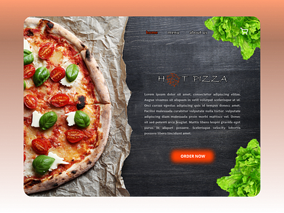 pizza(home)🍕 3d animation black graphic design logo motion graphics orange pepperoni pizza ui