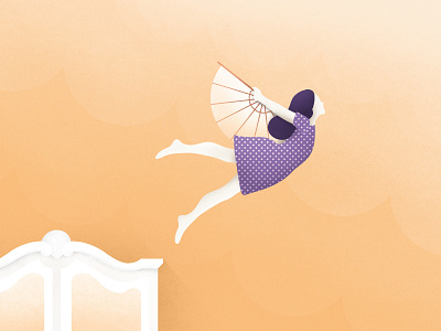 First Flight collector fantasy fly girl illustration jump