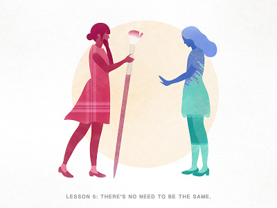 Life Lesson blend color different girl illustration individual same