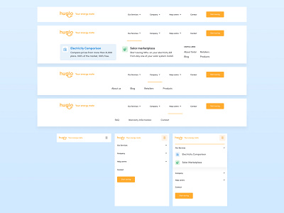 Huglo Navigation Redesign | Desktop & Mobile nav navbar navigation ui webdesign