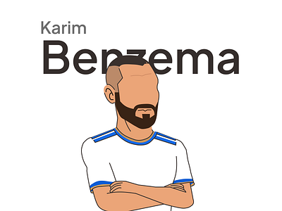 Karim Benzema Illustration 2022 benzema champions figma football illustration karim pen tool real madrid ucl