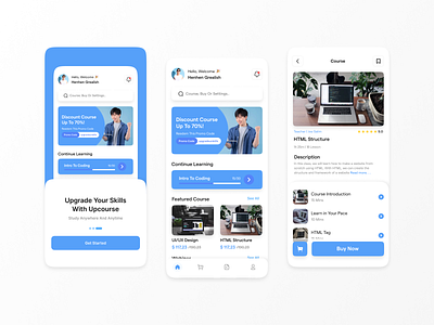 Upcourse - Course App app course figma