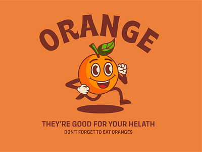Orange - Fruit Illustration figma fruit illus illustration oranges pen tool retro