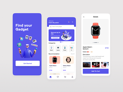 Gadgetin - Gadget Store App app figma gadget store ui