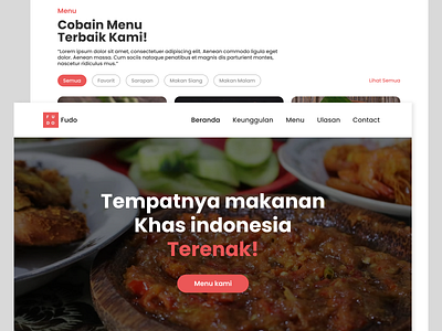 Fudo - Indonesian Food Restaurant Website figma food ui web website