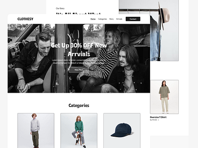 Clothesy - Online Clothing Store cloth figma ui web