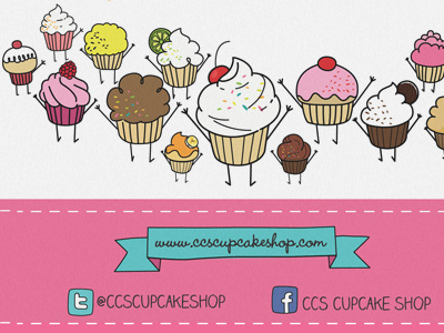 CCS cupcakes color cupcakes doodle facebook social media twitter vector