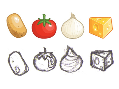 sabores de las papitas cheese onion potato sabores sketch tomato vector