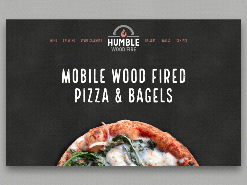 A Humble Pizza Website animation chalkboard parallax pizza website