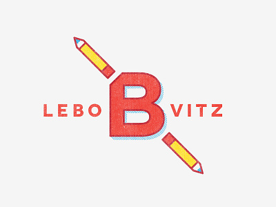 Dribbble Lebo b logo pencils primary