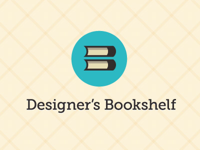 Designer's Bookshelf - Letterform mark designers bookshelf logo mark brand circle book review blog letter b b museo slab green yellow pattern