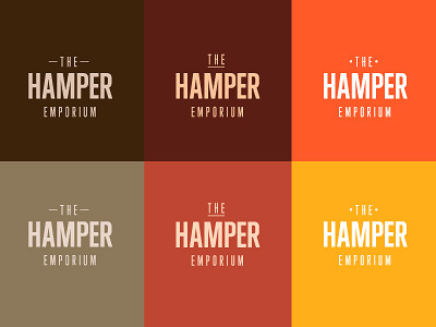 Hungry Colours basket brown color colour condensed food gift hamper logo orange pallette red signature swatch the hamper emporium type typography wip