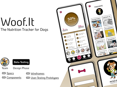 Woof.It App app branding design figma high fidelity icon illustration logo ui ux vector