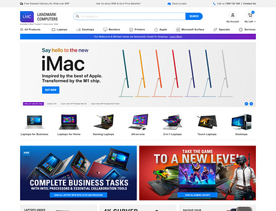 Landmark Computers - Our Work ecommerce ui web design