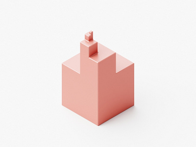 Cubefractal Series 270° 3d blender cube cubes isometric math minimalism minimalist render