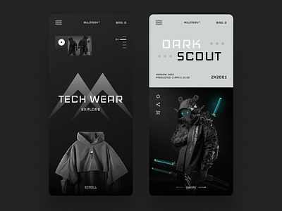 App Design concept for Military cloth shop