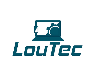 LouTec logo branding design graphic design logo typography vector