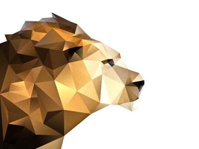 Lion animal delaunay geometry lion polygon vector wild