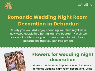 Romantic Wedding Night Room Decoration in Dehradun wedding night room decoration