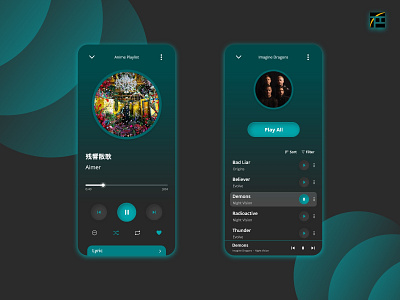 Music Player UI Design adobe xd design mobile app mobile ui music music player ui ux