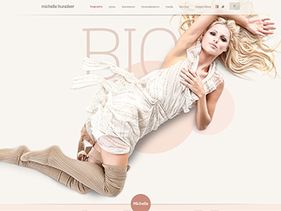 Bio Page design layout web