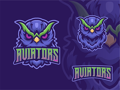 Authors owl esport mascot logo