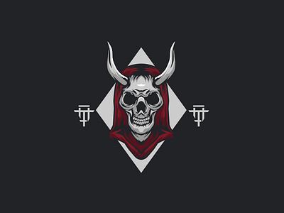 Skull Women Mascot Logo