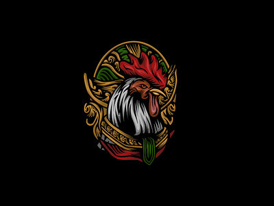 Rooster King Mascot Logo