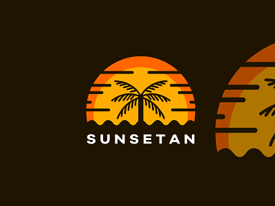 Sunset Vintage Illustration Logo