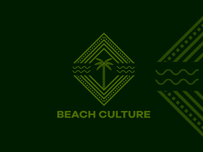 Beach Culture Luxury Logo 2022 beach brand branding cartoon company culture design ethnic graphic design illustration logo monoline ornaments palm tree ui ux vector