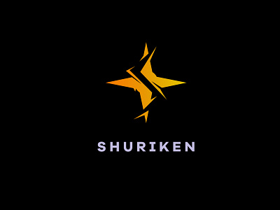 Shuriken Weapon Colorful Logo