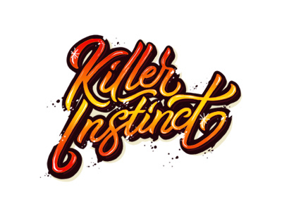 Killer Instinct brush handlettering type typography