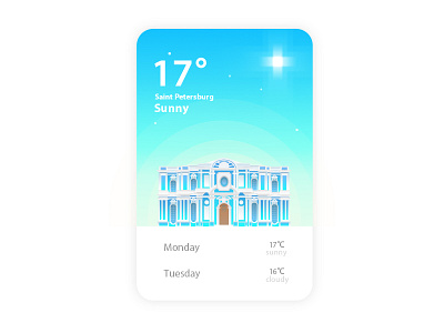 St. Petersburg app blue ui weather