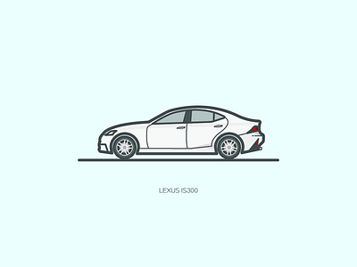 Lexus is300 car gray illustration lexus ui