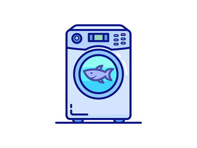 Washing Machine blue shark ui